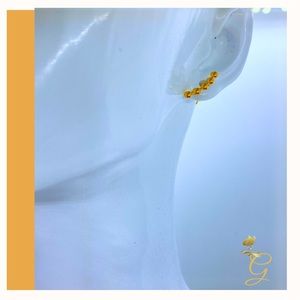 18K Real Gold Earrings climbers